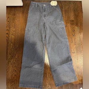 NWT Altar’d state blue denim cargo pants size s
